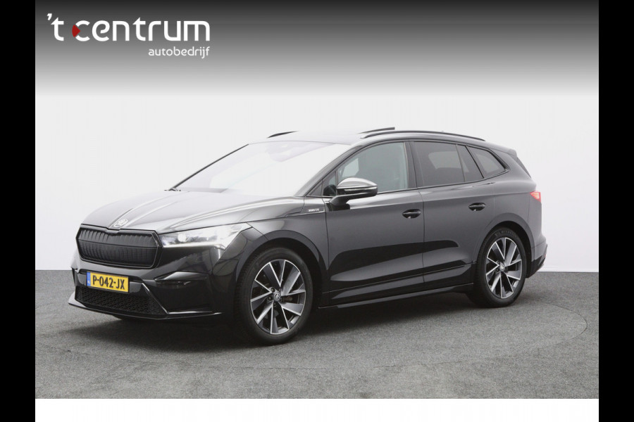 Škoda ENYAQ iV 60 KWH 180 PK Sportline, SOH 92 %, Warmtepomp, Panoramadak, Trekhaak