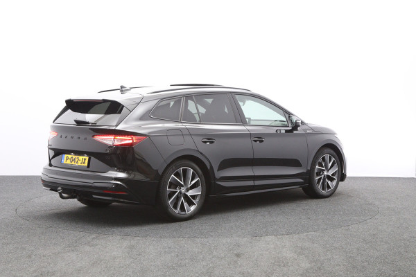 Škoda ENYAQ iV 60 KWH 180 PK Sportline, SOH 92 %, Warmtepomp, Panoramadak, Trekhaak