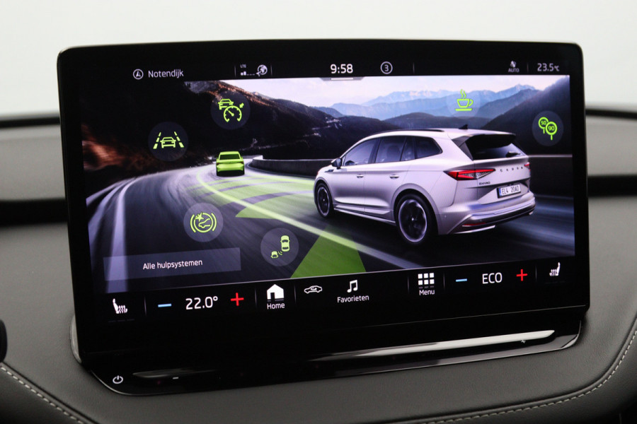 Škoda ENYAQ iV 60 KWH 180 PK Sportline, SOH 92 %, Warmtepomp, Panoramadak, Trekhaak