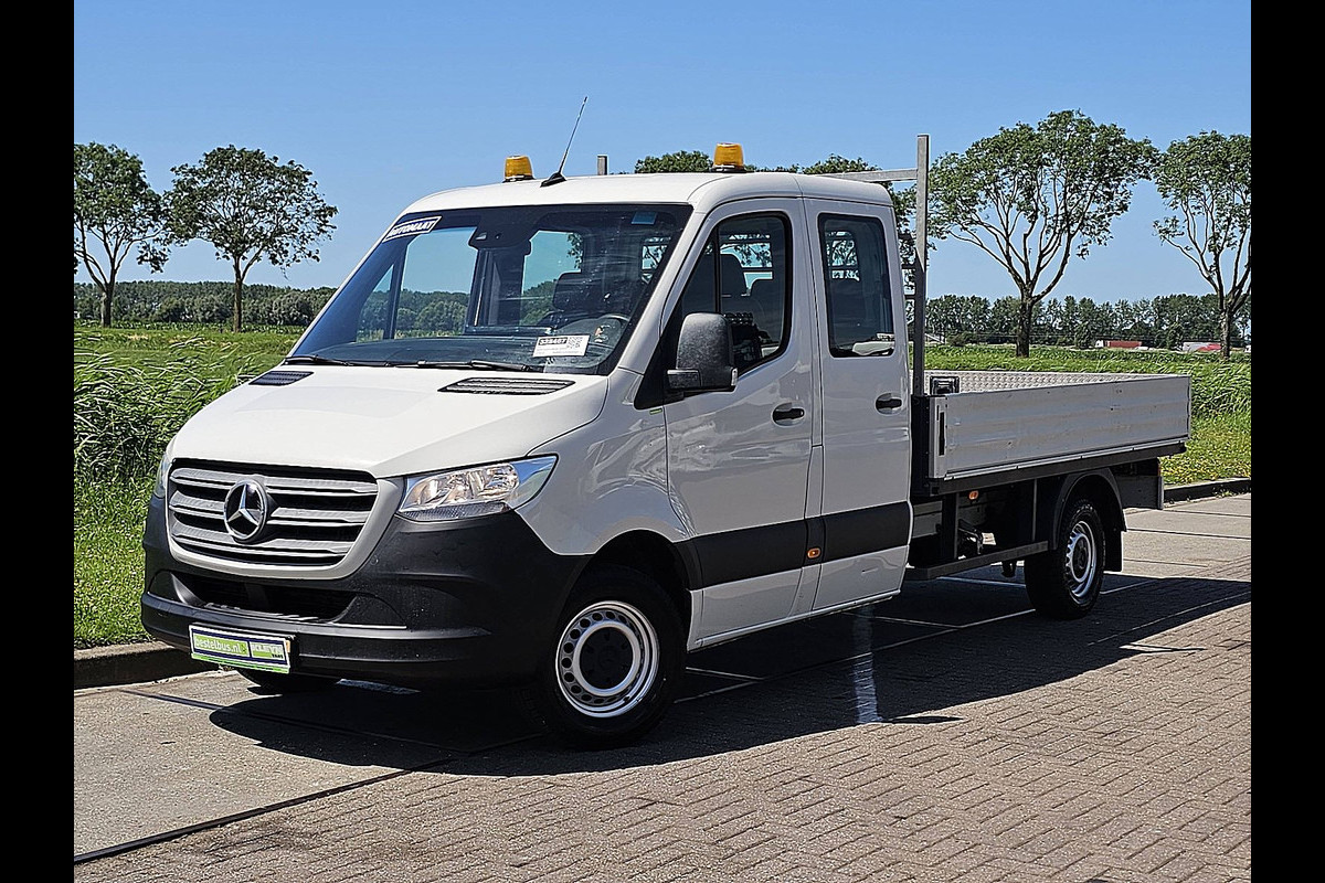Mercedes-Benz Sprinter 314 L3 Dubbele Cabine Mbux Navi Open-Laadbak XL 3.5T-Trekhaak Automaat Euro6 Oh-historie