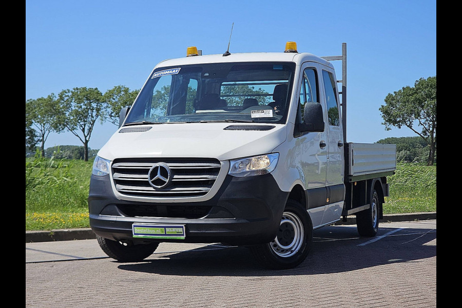 Mercedes-Benz Sprinter 314 L3 Dubbele Cabine Mbux Navi Open-Laadbak XL 3.5T-Trekhaak Automaat Euro6 Oh-historie