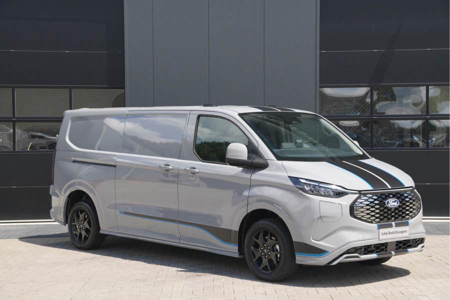 Ford E-Transit Custom 320 L2H1 Sport 71 kWh 218pk - 2x Schuif - Stoel/Stuurverwarming - Cruise - Keyless - Rijklaar