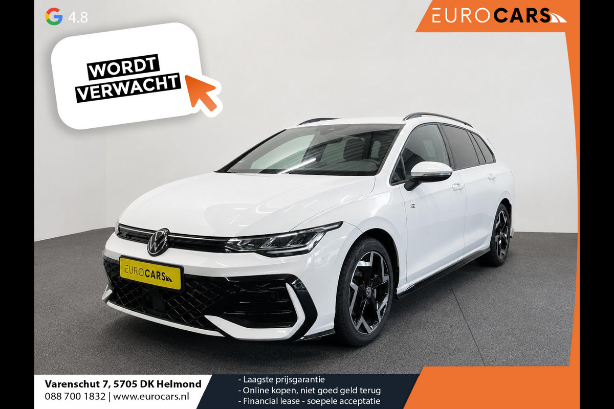 Volkswagen Golf Variant 1.5 eTSI R-Line Business Digital Cockpit 12.9 inch Touchscreen Camera ACC Lane Assist Side Assist CarPlay DAB Climatronic Stoelverwarming Privacy Glass 17 inch LM Velgen Pure White