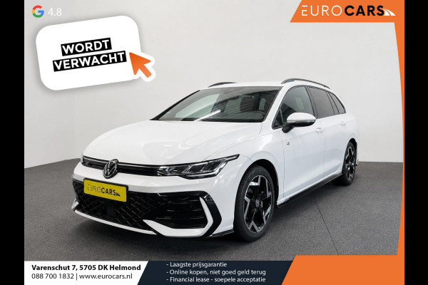 Volkswagen Golf Variant 1.5 eTSI R-Line Business Digital Cockpit 12.9 inch Touchscreen Camera ACC Lane Assist Side Assist CarPlay DAB Climatronic Stoelverwarming Privacy Glass 17 inch LM Velgen Pure White