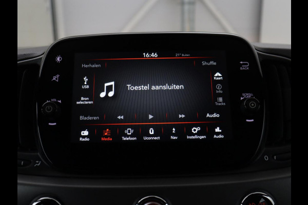 Fiat 500 0.9 TwinAir Turbo Sport Navigatie | Cruise control | DAB radio | Bluetooth | Half leder bekleding | Uconnect | Airco