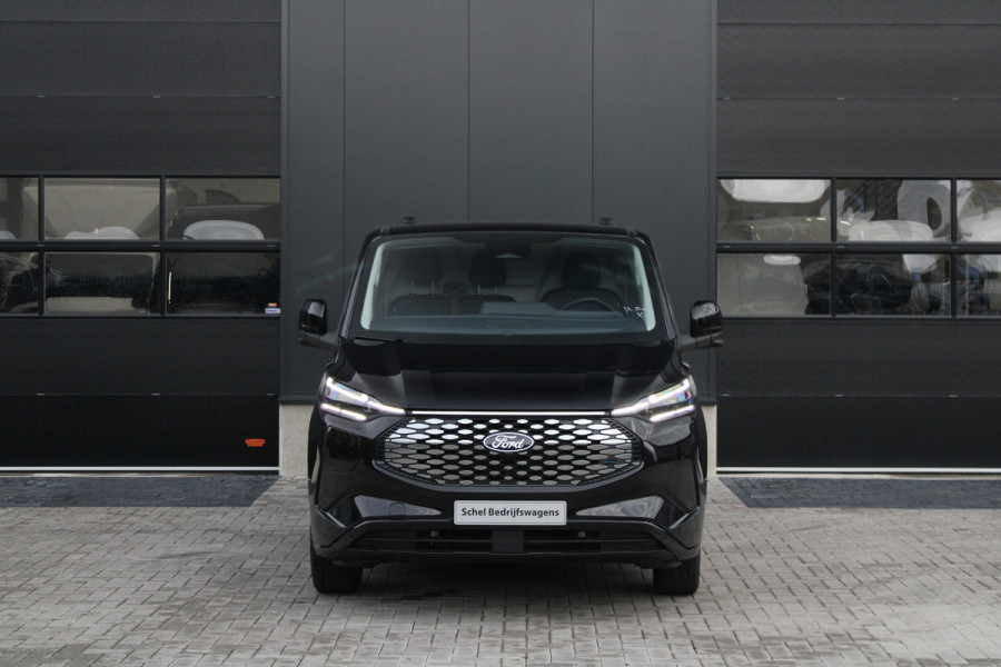 Ford E-Transit Custom 340 L2H1 Limited 71 kWh 218pk | 2x Schuif | DDS LED | 360 Camera | B&O | ACC | Navi | Verwarmd stuurwiel | Elek trekhaak | AGR-s