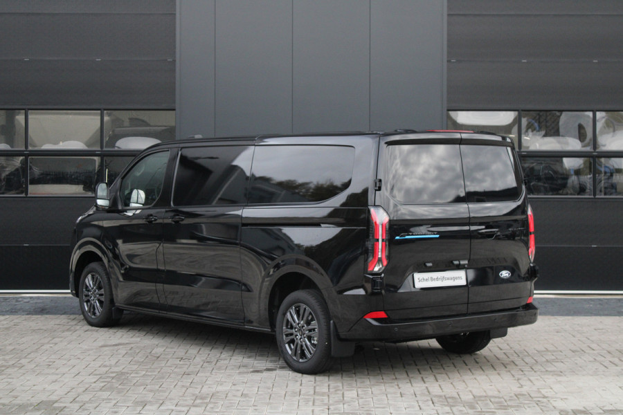 Ford E-Transit Custom 340 L2H1 Limited 71 kWh 218pk | 2x Schuif | DDS LED | 360 Camera | B&O | ACC | Navi | Verwarmd stuurwiel | Elek trekhaak | AGR-s