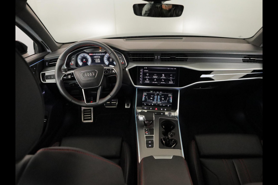 Audi A6 Avant 55 TFSI e quattro S edition Competition 367 pk S-tronic | Verlengde garantie | Navigatie | Panoramadak | Trekhaak (wegklapbaar) | Parkeersensoren (Park assist) | Rondomzicht camera | Lederen bekleding | S-Line |