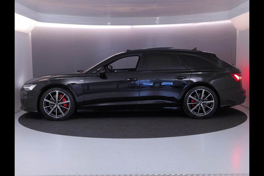 Audi A6 Avant 55 TFSI e quattro S edition Competition 367 pk S-tronic | Verlengde garantie | Navigatie | Panoramadak | Trekhaak (wegklapbaar) | Parkeersensoren (Park assist) | Rondomzicht camera | Lederen bekleding | S-Line |
