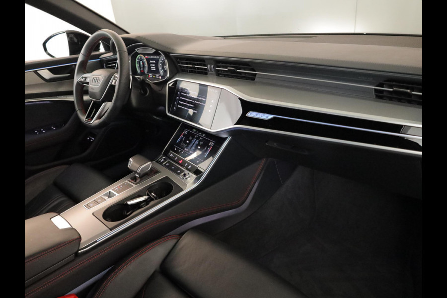 Audi A6 Avant 55 TFSI e quattro S edition Competition 367 pk S-tronic | Verlengde garantie | Navigatie | Panoramadak | Trekhaak (wegklapbaar) | Parkeersensoren (Park assist) | Rondomzicht camera | Lederen bekleding | S-Line |