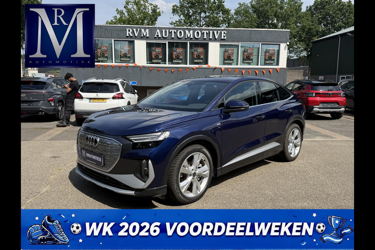 Audi Q4 Sportback e-tron 45 Edition 82 kWh VAN: 46.900,- VOOR: 43.877,- UW WKVOORDEEL: 3.023,-|S-LINE| 10.000KM! | STOELVERWARMING| ELEKTRISCHE ACHTERKLEP| ACHTERUITRIJCAMERA | MATRIX LED|
