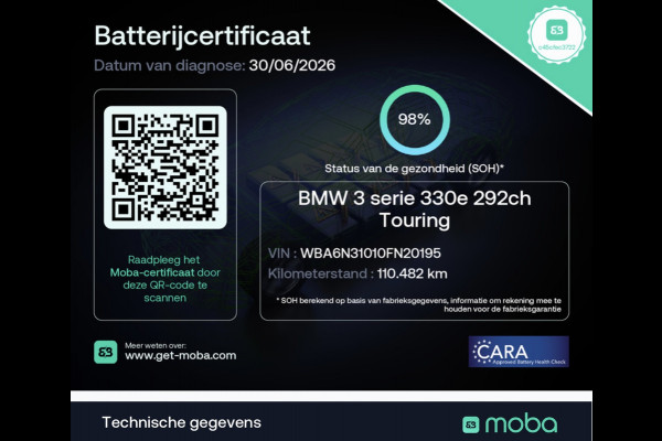 BMW 3 Serie Touring 330e M-SPORT SOH 98%/PANO/H-KARDON/V-COCKPIT/NAVI/CAM/DAB/CARPLAY///