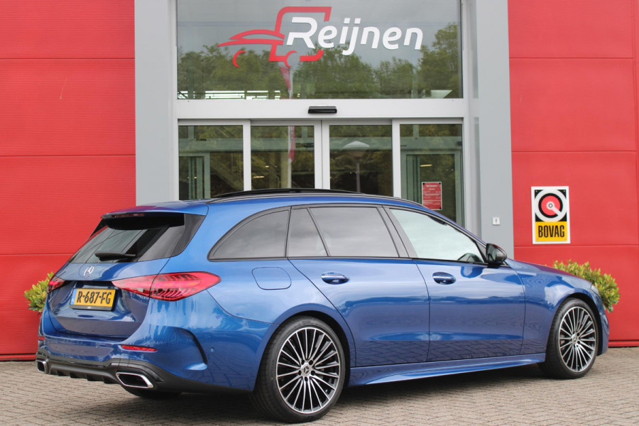 Mercedes-Benz C-Klasse Estate 200 218PK Launch Edition AMG Line | PANORAMISCH SCHUIF/KANTELDAK | LASER KOPLAMPEN | SFEERVERLICHTING | ELEKTRISCH VERSTELBARE VOORSTOELEN MET GEHEUGEN OP BEIDE STOELEN | STOELVERWARMING | ELEKTRISCHE STUURVERSTELLING MET GEHEUGEN | 19'' MULTISPAAKS LICHTMETALEN VELGEN | VERKEERSLICHTEN WEERGAVE | 360° CAMERA | DRAADLOOS APPLECARPLAY/ANDROID AUTO | DRAADLOZE TELEFOONLADER | WIDE SCREEN SCHERM | NIGHT PAKKET | DODEHOEK DETECTIE | EXTRA GETINTE ACHTERSTE RUITEN | PREMIUM AUDIO SYSTEM | ELEKTRISCH BEDIENBARE ACHTERKLEP | KEYLESS ENTRY |