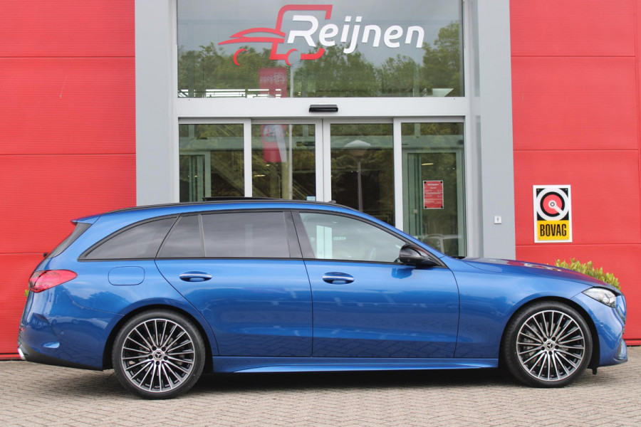 Mercedes-Benz C-Klasse Estate 200 218PK Launch Edition AMG Line | PANORAMISCH SCHUIF/KANTELDAK | LASER KOPLAMPEN | SFEERVERLICHTING | ELEKTRISCH VERSTELBARE VOORSTOELEN MET GEHEUGEN OP BEIDE STOELEN | STOELVERWARMING | ELEKTRISCHE STUURVERSTELLING MET GEHEUGEN | 19'' MULTISPAAKS LICHTMETALEN VELGEN | VERKEERSLICHTEN WEERGAVE | 360° CAMERA | DRAADLOOS APPLECARPLAY/ANDROID AUTO | DRAADLOZE TELEFOONLADER | WIDE SCREEN SCHERM | NIGHT PAKKET | DODEHOEK DETECTIE | EXTRA GETINTE ACHTERSTE RUITEN | PREMIUM AUDIO SYSTEM | ELEKTRISCH BEDIENBARE ACHTERKLEP | KEYLESS ENTRY |