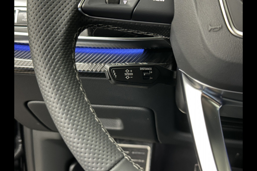 Audi Q8 60e 462PK Competition | #RS-Stoelen | Carbon | Panorama | ACC | 360 Camera | B&O Sound | Trekhaak | Matrix-LED | Sfeerverlichting | Memory | Stuurverwarming | Stoelverwarming V+A | Zonwering | ISO-Glas | Leder Dashboard | 3-Zone Clima | Carplay |