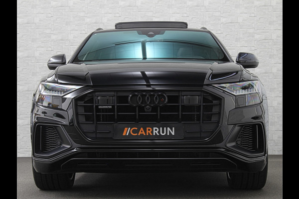 Audi Q8 60e 462PK Competition | #RS-Stoelen | Carbon | Panorama | ACC | 360 Camera | B&O Sound | Trekhaak | Matrix-LED | Sfeerverlichting | Memory | Stuurverwarming | Stoelverwarming V+A | Zonwering | ISO-Glas | Leder Dashboard | 3-Zone Clima | Carplay |