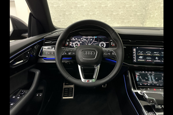 Audi Q8 60e 462PK Competition | #RS-Stoelen | Carbon | Panorama | ACC | 360 Camera | B&O Sound | Trekhaak | Matrix-LED | Sfeerverlichting | Memory | Stuurverwarming | Stoelverwarming V+A | Zonwering | ISO-Glas | Leder Dashboard | 3-Zone Clima | Carplay |