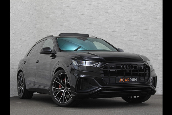 Audi Q8 60e 462PK Competition | #RS-Stoelen | Carbon | Panorama | ACC | 360 Camera | B&O Sound | Trekhaak | Matrix-LED | Sfeerverlichting | Memory | Stuurverwarming | Stoelverwarming V+A | Zonwering | ISO-Glas | Leder Dashboard | 3-Zone Clima | Carplay |