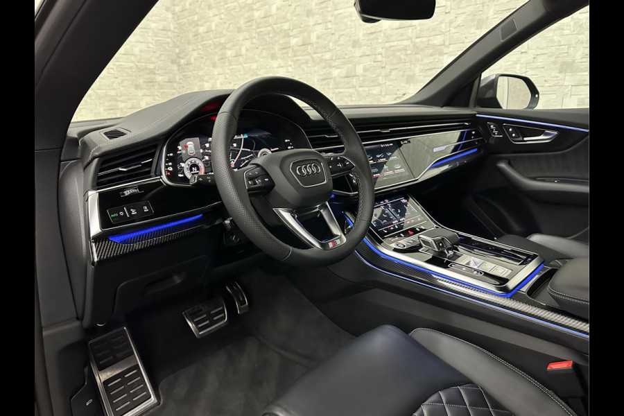 Audi Q8 60e 462PK Competition | #RS-Stoelen | Carbon | Panorama | ACC | 360 Camera | B&O Sound | Trekhaak | Matrix-LED | Sfeerverlichting | Memory | Stuurverwarming | Stoelverwarming V+A | Zonwering | ISO-Glas | Leder Dashboard | 3-Zone Clima | Carplay |