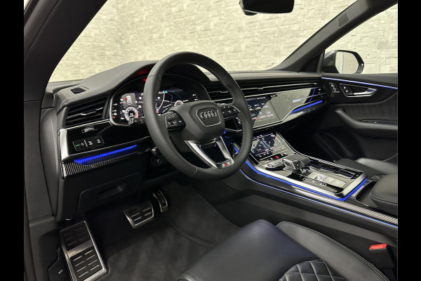 Audi Q8 60e 462PK Competition | #RS-Stoelen | Carbon | Panorama | ACC | 360 Camera | B&O Sound | Trekhaak | Matrix-LED | Sfeerverlichting | Memory | Stuurverwarming | Stoelverwarming V+A | Zonwering | ISO-Glas | Leder Dashboard | 3-Zone Clima | Carplay |