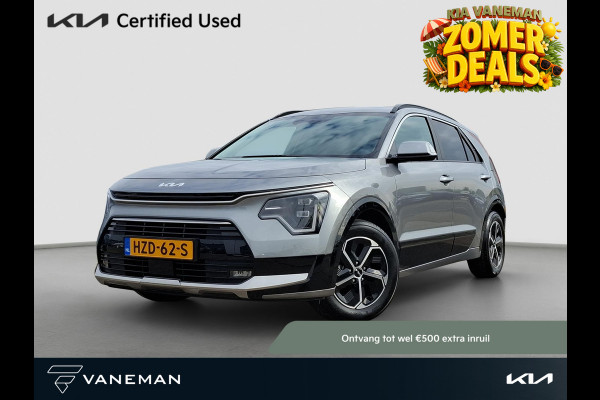 Kia Niro 1.6 GDi Hybrid DynamicPlusLine Leder | Stoel- en Stuurverwarming | Adapt. Cruise | Schuif/Kanteldak | Elektr. Achterklep |