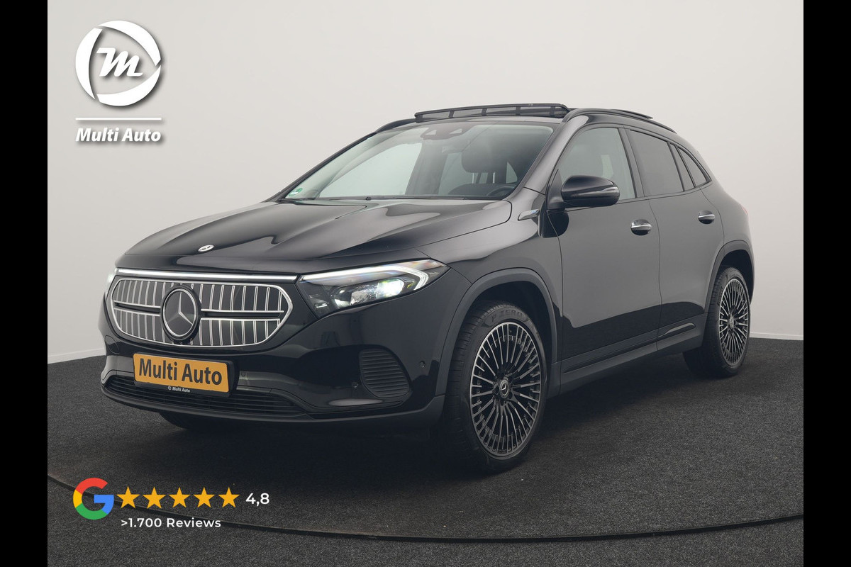 Mercedes-Benz EQA 350 4MATIC Luxury Line 69,7 kWh 292pk Dealer O.H. | Panodak | Adaptive Cruise | Camera | Lederen Sportstoelen Ventilatie & Verwarmd | Dashcam Af Fabriek | Sfeerverlichting | Keyless | Blis | Navigatie | DAB | 20"L.M |