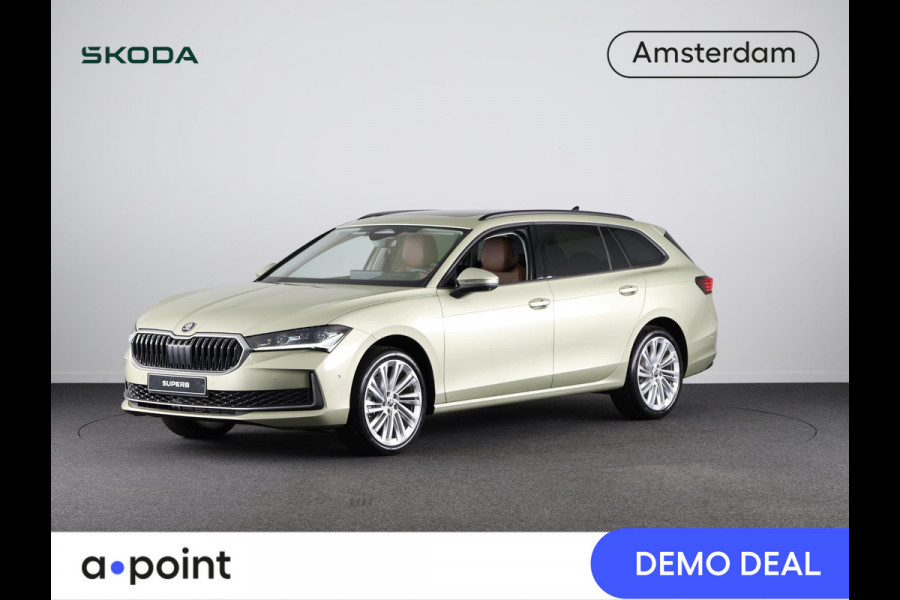 Škoda Superb Combi 1.5 TSI MHEV First Edition 150pk | Panoramadak | Leder | Light & View | Verlengde garantie | 19 inch Lichtmetalen velgen