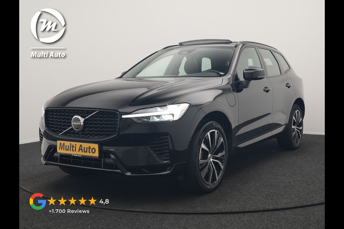 Volvo XC60 T8 AWD Plus Dark LONG RANGE PHEV 455pk Dealer O.H. | Trekhaak Af Fabriek | Panodak | Lederen Sportstoelen Memory & Verwarmd | Stuur Verwarmd | Keyless | Apple Carplay | Google Assistent | DAB | 20"L.M | Cruise Control | Plug In Hybrid |