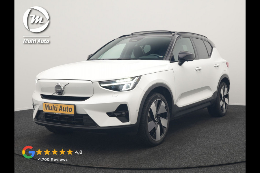 Volvo XC40 Recharge Ultimate 69 kWh 231pk Dealer O.H. | Trekhaak Af Fabriek | Panodak | Wartmepomp | Adaptive Cruise | 360 Camera | Harman / Kardon | Sportstoelen Memory & Verwarmd | Keyless | Blis | Apple Carplay | Google | Stuur Verwwarmd |