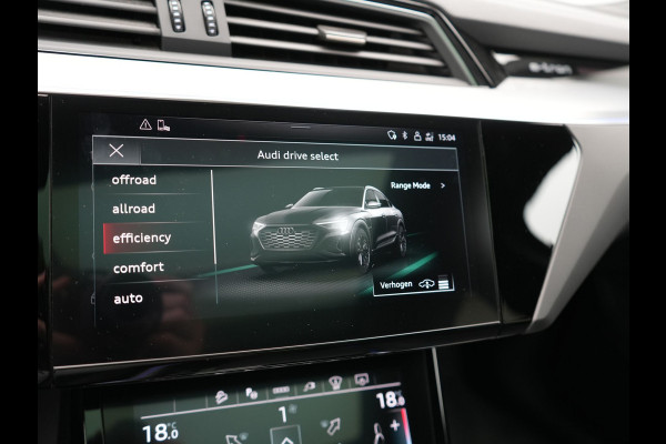 Audi Q8 Sportback e-tron 55 quattro 2x S Line 114 kWh 408pk Dealer O.H. | Luchtvering | Panodak | Head Up | 360 Camera | Matrix LED | Alcantara Sportstoelen Memory & Verwarmd | Keyless | Sfeerverlichting | Apple Carplay | Navigatie | DAB |