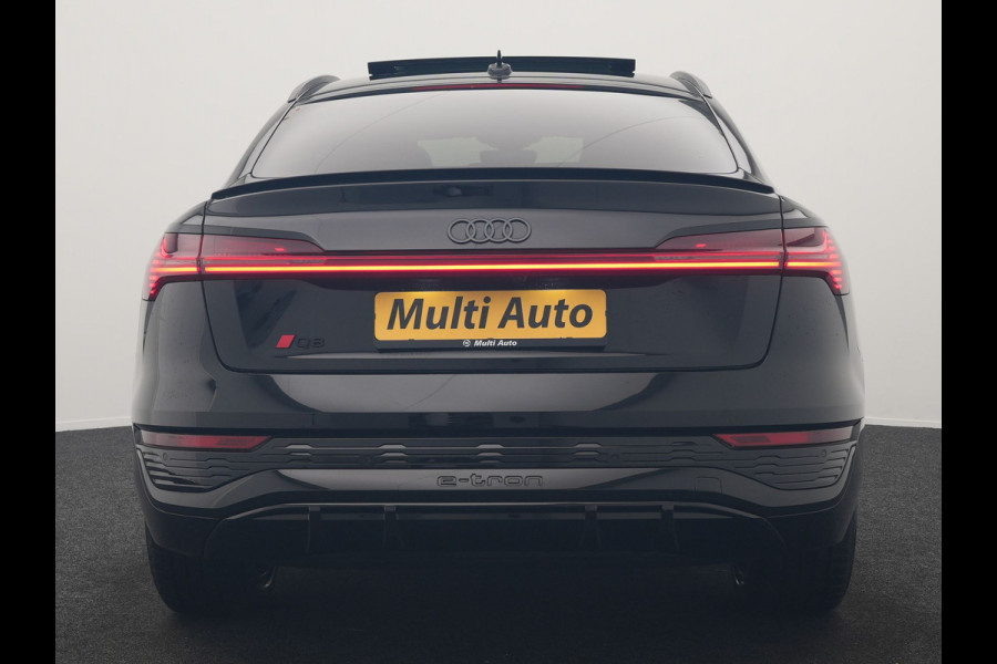 Audi Q8 Sportback e-tron 55 quattro 2x S Line 114 kWh 408pk Dealer O.H. | Luchtvering | Panodak | Head Up | 360 Camera | Matrix LED | Alcantara Sportstoelen Memory & Verwarmd | Keyless | Sfeerverlichting | Apple Carplay | Navigatie | DAB |