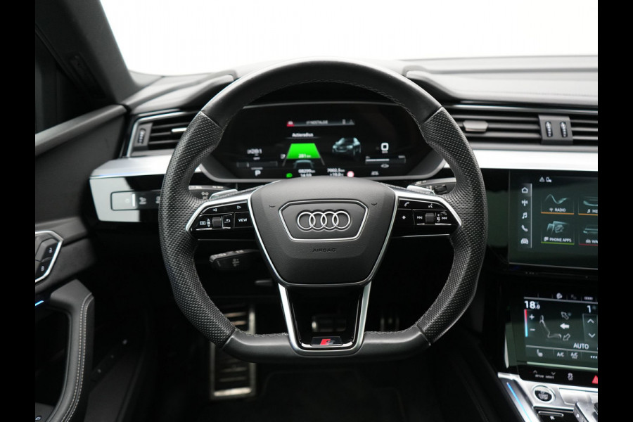 Audi Q8 Sportback e-tron 55 quattro 2x S Line 114 kWh 408pk Dealer O.H. | Luchtvering | Panodak | Head Up | 360 Camera | Matrix LED | Alcantara Sportstoelen Memory & Verwarmd | Keyless | Sfeerverlichting | Apple Carplay | Navigatie | DAB |
