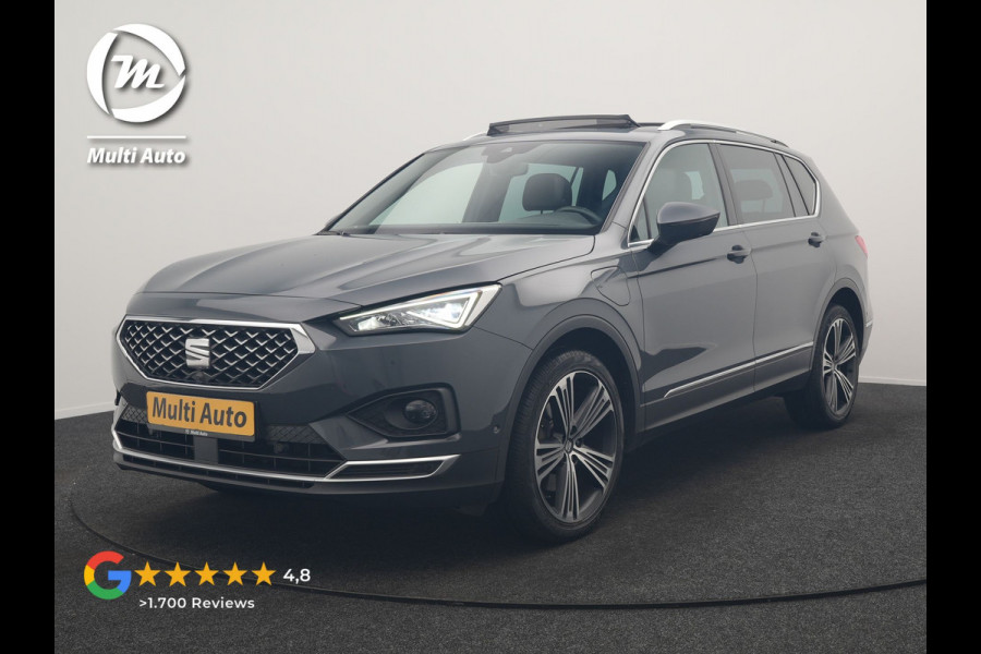Seat Tarraco 1.4 TSI e-Hybrid Xcellence PHEV 245pk Dealer O.H. | Panodak | Adaptive Cruise | 360 Camera | Sfeerverlichting | Voorstoelen Verwarmd | Keyless | Blis | Apple Carplay | Navigatie | DAB | Plug In Hybrid |