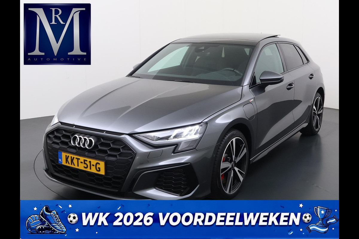 Audi A3 Sportback 45 TFSI e S edition Competition 245 PK PHEV | VAN € 34.900,- VOOR € 32.877,- | UW WK-VOORDEEL: € 2.023,- | S-LINE INTERIEUR & EXTERIEUR | PANORAMADAK | KEYLESS GO & START | BLACK OPTIC PAKKET | STOELVERWARMING | AUDI DEALER ONDERHOUDEN |