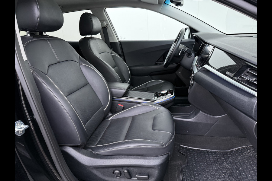 Kia e-Niro ExecutiveLine 64kWh SOH 100% Warmtepomp Panoramadak Adap.Cruise Stoelkoeling+Verwarming JBL®-Audio Leder Elek.Stoelen+Memory Cam Stuur+Achterbankverwarming Blind Spot VESS Lane Assist Lmv Privacy Glas Led Pdc DAB Dealeronderhouden