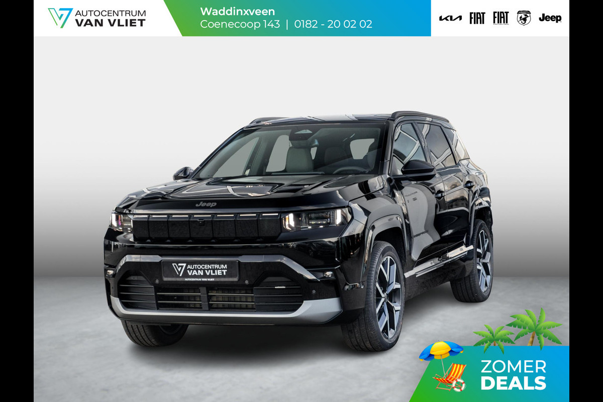 Jeep Compass First Edition 74 kWh | Adapt. Cruise | Camera | Carplay | 20" | Elektr. A-Klep | Navi | Winter Pack | Schuif/Kanteldak | Premium Pack | Conv. Pack | Warmtepomp