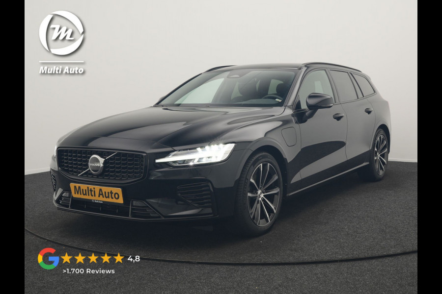 Volvo V60 T6 Recharge AWD R-Design LONG RANGE PHEV 350pk Dealer O.H. | Trekhaak Af Fabriek | Camera | Sportstoelen Memory & Verwarmd | Stuur Verwarmd | Apple Carplay | Keyless | DAB | Cruise Control | Plug In Hybrid |