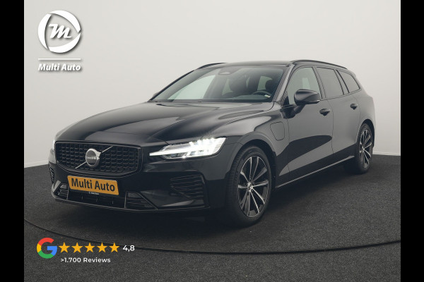 Volvo V60 T6 Recharge AWD R-Design LONG RANGE PHEV 350pk Dealer O.H. | Trekhaak Af Fabriek | Camera | Sportstoelen Memory & Verwarmd | Stuur Verwarmd | Apple Carplay | Keyless | DAB | Cruise Control | Plug In Hybrid |