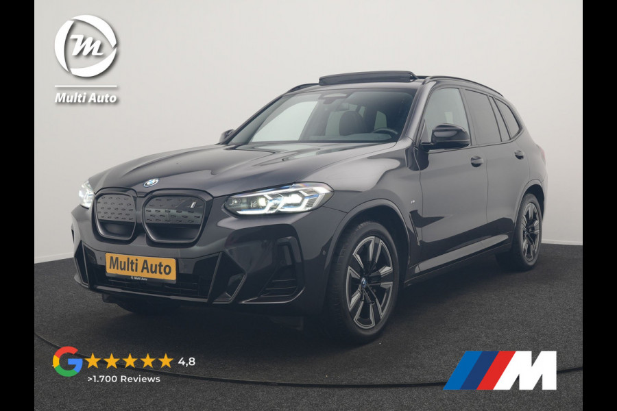 BMW iX3 M Sport 80 kWh 286pk Dealer O.H. | Panodak | Adaptive Cruise | Laser LED | Camera | Lederen Sportstoelen Memory & Verwarmd | Keyless | Sfeerverlichting | Blis | Apple Carplay | Navigatie | DAB |