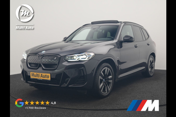 BMW iX3 M Sport 80 kWh 286pk Dealer O.H. | Panodak | Adaptive Cruise | Laser LED | Camera | Lederen Sportstoelen Memory & Verwarmd | Keyless | Sfeerverlichting | Blis | Apple Carplay | Navigatie | DAB |
