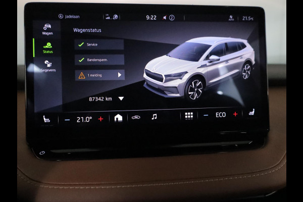Škoda ENYAQ iV 60 180 pk | SOH 93,53% | Suite interieur | Navigatie | Parkeersensoren | Achteruitrijcamera | Lederen bekleding | Matrix LED koplampen | Autom. airco (3 zones) | Stoelverwarming |