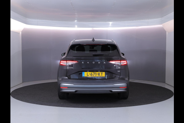 Škoda ENYAQ iV 60 180 pk | SOH 93,53% | Suite interieur | Navigatie | Parkeersensoren | Achteruitrijcamera | Lederen bekleding | Matrix LED koplampen | Autom. airco (3 zones) | Stoelverwarming |