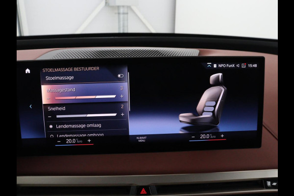BMW iX xDrive50 M Sport High Executive 112 kWh SOH 96,2% | Full Option |  Pano | Chrystal Buttons | Soft Close | Harman Kardon | Laser Lights | Achteras sturing | Massage stoelen | 4-Zone Climate Control | Carplay | Head-up