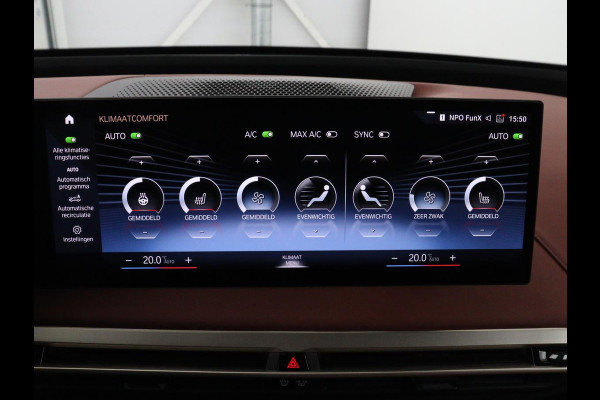 BMW iX xDrive50 M Sport High Executive 112 kWh SOH 96,2% | Full Option |  Pano | Chrystal Buttons | Soft Close | Harman Kardon | Laser Lights | Achteras sturing | Massage stoelen | 4-Zone Climate Control | Carplay | Head-up