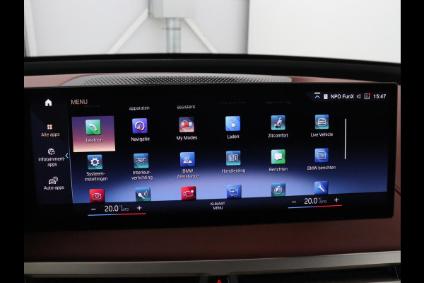 BMW iX xDrive50 M Sport High Executive 112 kWh SOH 96,2% | Full Option |  Pano | Chrystal Buttons | Soft Close | Harman Kardon | Laser Lights | Achteras sturing | Massage stoelen | 4-Zone Climate Control | Carplay | Head-up