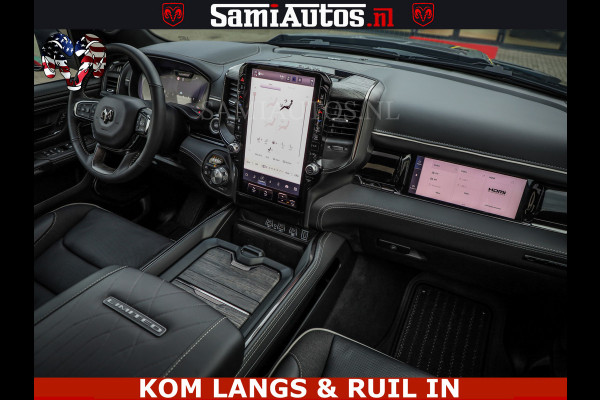 Dodge Ram 1500 Limited Night H.O 540HP 706Nm | Massage + Full Option | De Meest Luxe en Volle Pick-Up in zijn Klasse | Comfortabele Dubbele Cabine met Royale 5 Zitplaatsen | BPM vrij | Nu Leverbaar uit Voorraad | Voorraad Nr 2334 - 5409 | De specialist in Amerikaanse pick‑ups in Nederland en Europa.
