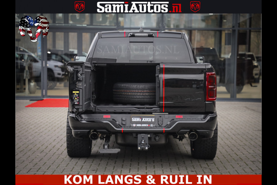 Dodge Ram 1500 Limited Night H.O 540HP 706Nm | Massage + Full Option | De Meest Luxe en Volle Pick-Up in zijn Klasse | Comfortabele Dubbele Cabine met Royale 5 Zitplaatsen | BPM vrij | Nu Leverbaar uit Voorraad | Voorraad Nr 2334 - 5409 | De specialist in Amerikaanse pick‑ups in Nederland en Europa.