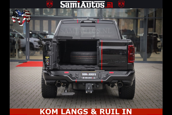 Dodge Ram 1500 Limited Night H.O 540HP 706Nm | Massage + Full Option | De Meest Luxe en Volle Pick-Up in zijn Klasse | Comfortabele Dubbele Cabine met Royale 5 Zitplaatsen | BPM vrij | Nu Leverbaar uit Voorraad | Voorraad Nr 2334 - 5409 | De specialist in Amerikaanse pick‑ups in Nederland en Europa.