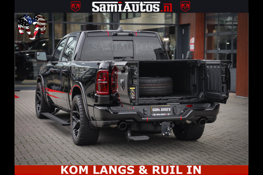 Dodge Ram 1500 Limited Night H.O 540HP 706Nm | Massage + Full Option | De Meest Luxe en Volle Pick-Up in zijn Klasse | Comfortabele Dubbele Cabine met Royale 5 Zitplaatsen | BPM vrij | Nu Leverbaar uit Voorraad | Voorraad Nr 2334 - 5409 | De specialist in Amerikaanse pick‑ups in Nederland en Europa.