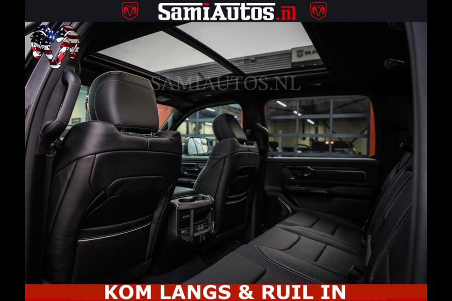 Dodge Ram 1500 Limited Night H.O 540HP 706Nm | Massage + Full Option | De Meest Luxe en Volle Pick-Up in zijn Klasse | Comfortabele Dubbele Cabine met Royale 5 Zitplaatsen | BPM vrij | Nu Leverbaar uit Voorraad | Voorraad Nr 2334 - 5409 | De specialist in Amerikaanse pick‑ups in Nederland en Europa.